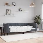 vidaXL Slaapbank 90x190 cm fluweel donkergrijs, Huis en Inrichting, 90 cm, Eenpersoons, Verzenden, Nieuw