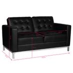 SOFA BM18019 ZWART GABBIANO (Balie en wachtruimte), Verzenden, Nieuw, Overige typen