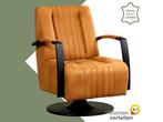 Leren draaifauteuil Galaxy - Kenia Cognac (cognac) -, Huis en Inrichting, Nieuw, Ophalen of Verzenden, 50 tot 75 cm, Industrieel, Modern