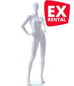 Faceless etalagepop dame glossy wit GLW6 EX RENTAL, Zakelijke goederen, Kantoor en Winkelinrichting | Winkel en Inventaris