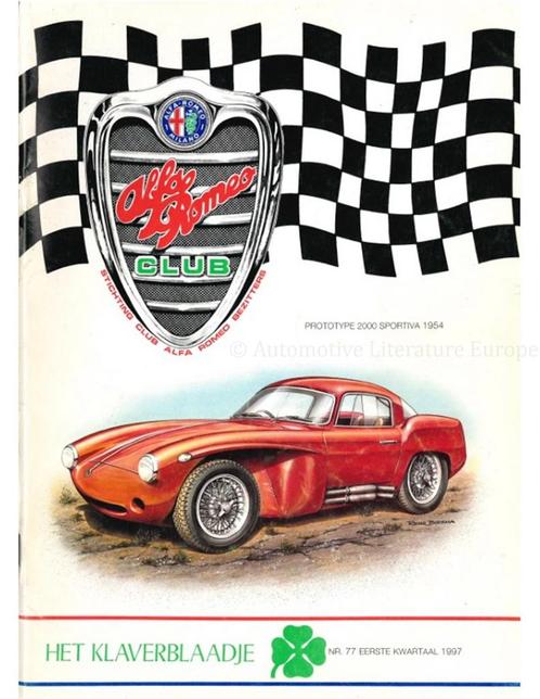 1997 ALFA ROMEO CLUB HET KLAVERBLAADJE 77 NEDERLANDS, Boeken, Auto's | Folders en Tijdschriften, Alfa Romeo