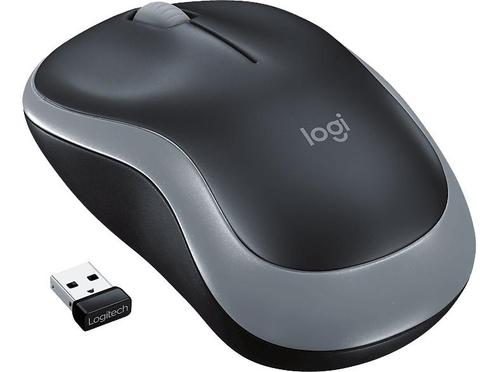 Logitech -  M185 Draadloos Muis  - Grijs, Computers en Software, Muizen, Draadloos, Nieuw, Muis, Verzenden