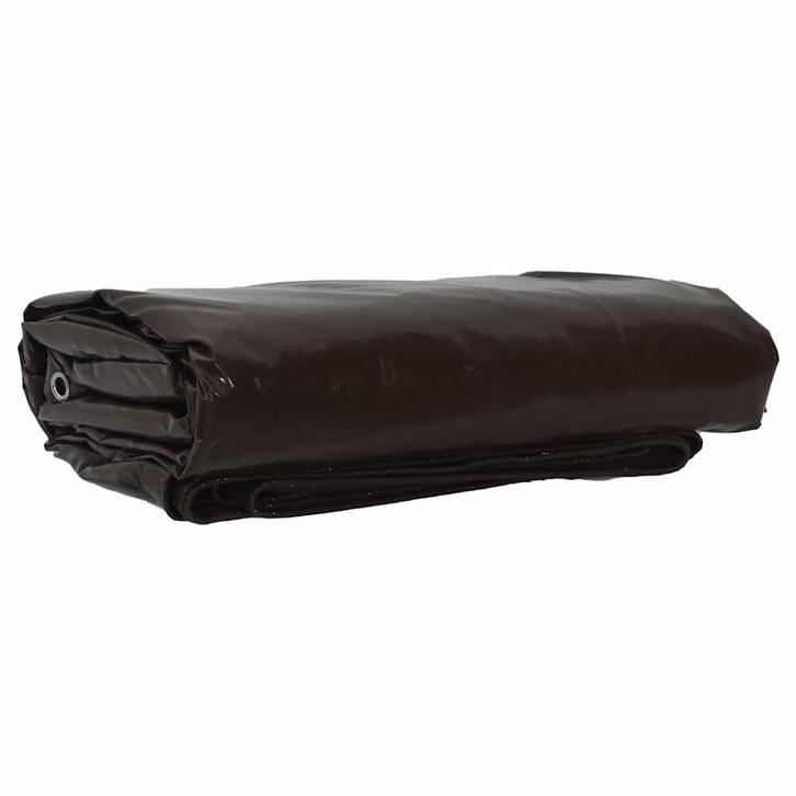 vidaXL Zeil 650g / m² Bruin 3 x 4 m Canvas met PVC-coating, Doe-het-zelf en Verbouw, Overige Doe-het-zelf en Verbouw, Nieuw, Verzenden