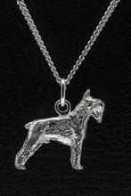 Zilveren Schnauzer dwerg oren gecoupeerd ketting hanger -..., Verzenden, Nieuw