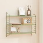 [en.casa] Wandplank Strängnäs verstelbaar 50x60x15 cm olijfg, Huis en Inrichting, Woonaccessoires | Wandplanken en Boekenplanken