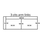 Leren elementenbank Flow - element 3 zits arm links, Nieuw, Ophalen of Verzenden, Rechte bank, Modern