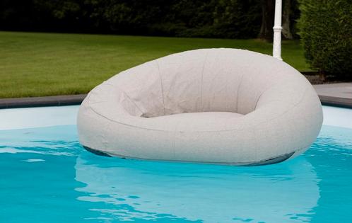 Zwembad zitzak opblaasbaar type Sorrento kleur Beige, Tuin en Terras, Tuinsets en Loungesets, Zo goed als nieuw, Ophalen of Verzenden