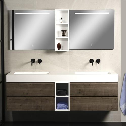 Badkamerspiegel Xenz Lazise 80x70cm met LED Verlichting en, Doe-het-zelf en Verbouw, Sanitair, Bad, Nieuw, Ophalen of Verzenden
