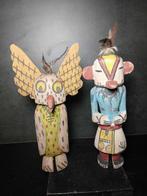 2 Poppen in de stijl van de Hopi-kachina - Hout