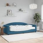 vidaXL Slaapbank met matras 90x200 cm fluweel blauw, 90 cm, Eenpersoons, Nieuw, 200 cm