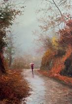 Emre Kinali - A Walk in Autumn, Antiek en Kunst, Kunst | Schilderijen | Modern