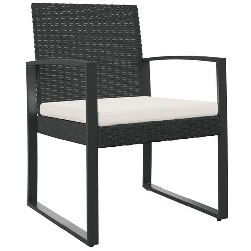 Tuinstoelen Rattan Zwart - Retourdeal - Comfortabel! 41%, Tuin en Terras, Tuinstoelen, Nieuw, Kunststof, Ophalen of Verzenden