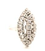 Ring - 19.2 kt. Witgoud Diamant (Natuurlijk) - Diamant, Sieraden, Tassen en Uiterlijk, Ringen, Nieuw