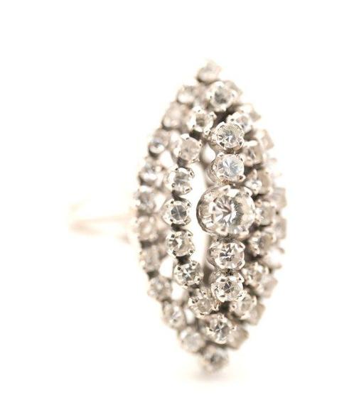 Ring - 19.2 kt. Witgoud Diamant (Natuurlijk) - Diamant, Sieraden, Tassen en Uiterlijk, Ringen
