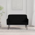 vidaXL Bankje 110x76x80 cm stof zwart, Huis en Inrichting, Banken | Bankstellen, Verzenden, Nieuw, Stof, Minder dan 150 cm