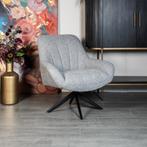 Fauteuil Wesley - Geweven stof - Grijs, Verzenden, Nieuw