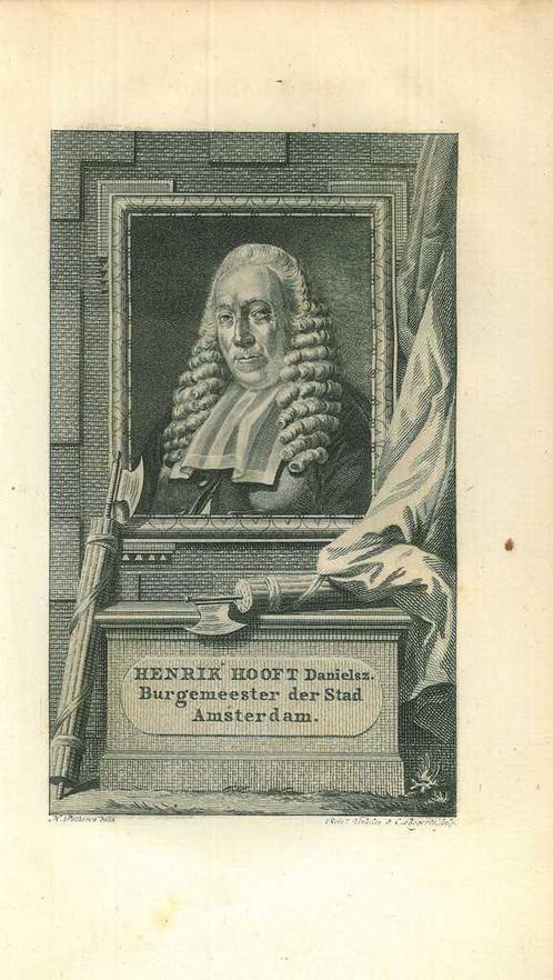 Portrait of Hendrik Danielsz Hooft, Antiek en Kunst, Kunst | Etsen en Gravures
