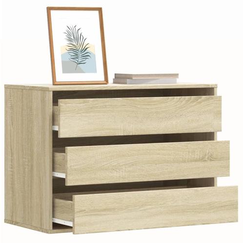 vidaXL Ladekast 80x41x58 cm bewerkt hout sonoma eikenkleurig, Kinderen en Baby's, Kinderkamer | Commodes en Kasten, Nieuw, Verzenden