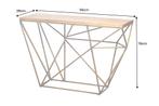 Abstracte wandtafel DIAMOND 120 cm naturel messing mango, Huis en Inrichting, Kasten | Overige, Ophalen of Verzenden, Nieuw