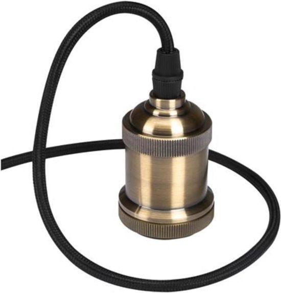 2dekans | Vellight, Retro hanglamp met textielkabel, 104 cm,, Huis en Inrichting, Lampen | Hanglampen, Zo goed als nieuw, Ophalen of Verzenden