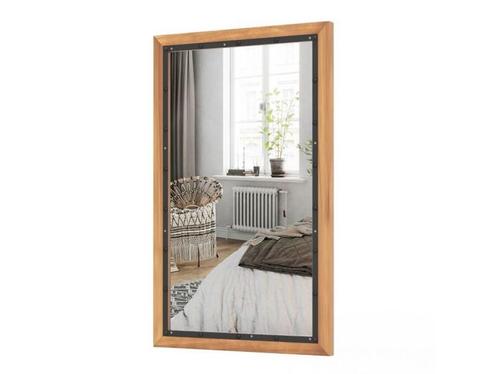 Rustieke Houten Spiegel Decoratieve Wandspiegel met, Huis en Inrichting, Woonaccessoires | Overige, Nieuw, Verzenden