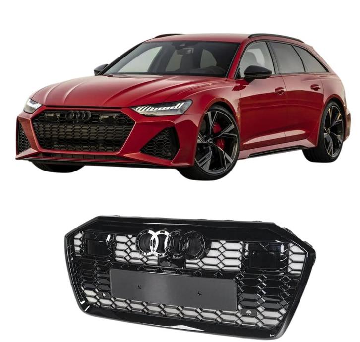 Grill | Audi | A6 C8 / RS6-look | 2019-2023 | Glanzend zwart, Auto-onderdelen, Carrosserie en Plaatwerk, Nieuw, Audi, Verzenden