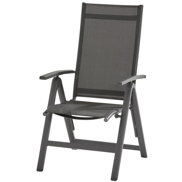 Showroommodel Verona verstelbare dining tuinstoel antraciet, Tuin en Terras, Tuinsets en Loungesets, Nieuw, Ophalen of Verzenden