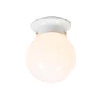 Retro plafondlamp wit opaal glas - Scoop, Huis en Inrichting, Lampen | Plafondlampen, Nieuw, Glas, Retro