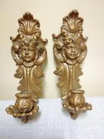 Kaarsenhouder (2) - bronzen gietijzer - Angel muur