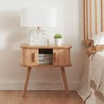 [en.casa] Bijzettafel Nordkapp 48x30x45 cm houtkleurig, Huis en Inrichting, Tafels | Bijzettafels, Verzenden, Nieuw