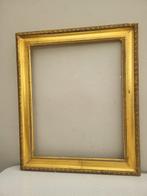 Lijst (7) - Hout, glas - Collage goud gepatineerde