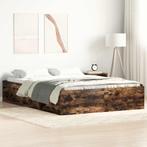vidaXL Bedframe gerookt eikenkleurig 140x200 cm, Huis en Inrichting, Slaapkamer | Bedden, Bruin, Verzenden, 140 cm, 200 cm