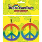 Carnaval Sixties/Hippie/Flower Power Peace oorbellen - Sie.., Verzenden, Nieuw