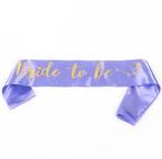 Sjerp Bride to Be lila met gouden tekst, Hobby en Vrije tijd, Feestartikelen, Verzenden, Nieuw, Feestartikel, Geboorte of Huwelijk