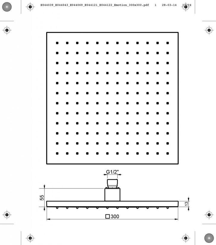 Mate Hoofddouche Vierkant 30 Cm M107, Doe-het-zelf en Verbouw, Sanitair, Ophalen of Verzenden