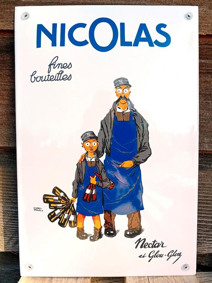 Emaille bord Nicolas Netar et Glou-Glou, Verzamelen, Merken en Reclamevoorwerpen, Verzenden