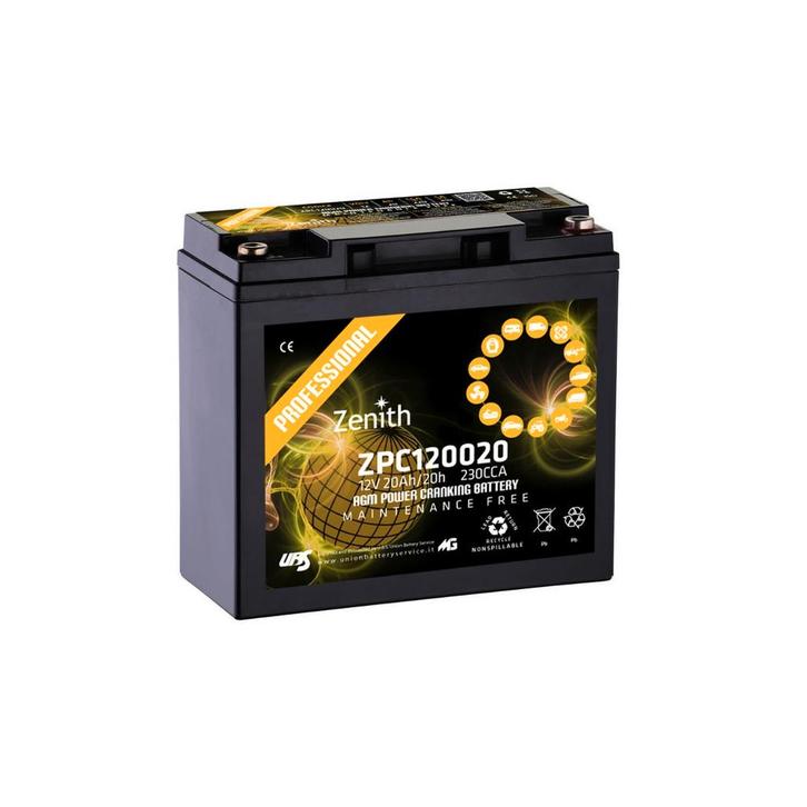 Zenith AGM High Crancking Rate accu | ZPC120020 | 12V 20Ah, Auto-onderdelen, Accu's en Toebehoren, Ophalen of Verzenden