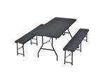 Veiling - Biertafel / bierbank / bierset - Kunststof / Rotan, Tuin en Terras, Nieuw