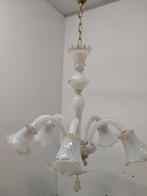 Kroonluchter - Glas, Murano opalijn, Antiek en Kunst, Antiek | Lampen