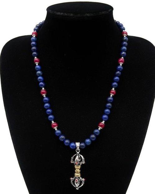 Lapis lazuli - Boeddhistische ketting - Dorje/Vajra -, Antiek en Kunst, Antiek | Boeken en Bijbels