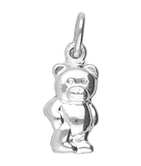 Zilveren Beertje staand klein kettinghanger, Sieraden, Tassen en Uiterlijk, Kettinghangers, Verzenden