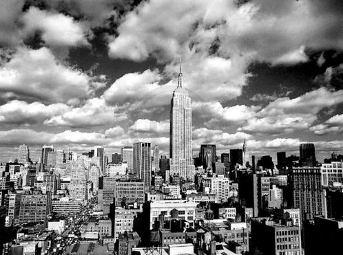 Kunstdruk Henri Silberman - Sky over Manhatten 80x60cm, Huis en Inrichting, Woonaccessoires | Schilderijen, Tekeningen en Foto's