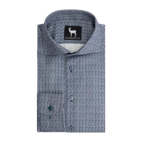 GENTS - Blumfontain visgraat navy - M 39/40, Kleding | Heren, Overhemden, Verzenden