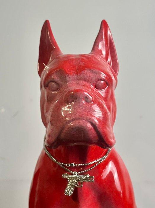 Daluxe Art - 1999 • Pop Art Dog Sculpture – “City at War”, Antiek en Kunst, Kunst | Designobjecten