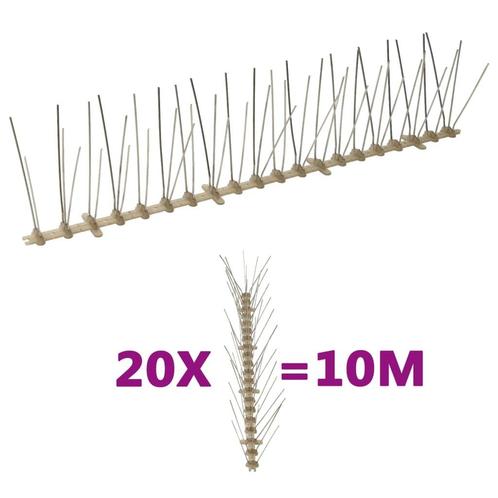 vidaXL Vogel- en duivenpinnen met 5 rijen 20 st 10 m, Dieren en Toebehoren, Overige Dieren-accessoires, Nieuw, Verzenden