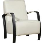 Leren fauteuil Glory - Hermes Djerba (crème), Nieuw, Ophalen of Verzenden, 50 tot 75 cm, Industrieel, Modern