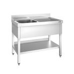 GGM Gastro | Spoeltafel PREMIUM - 1200x600mm - met |, Verzenden, Nieuw in verpakking, RVS Meubilair