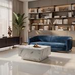 Salontafel Lasley met voet, draagkracht 45 kg - Witte marmer, Huis en Inrichting, Tafels | Salontafels, Verzenden, Nieuw