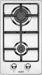 Klass inbouw gaskookplaat - 2 pits - RVS - 305 x 510 mm, Ophalen of Verzenden, Nieuw