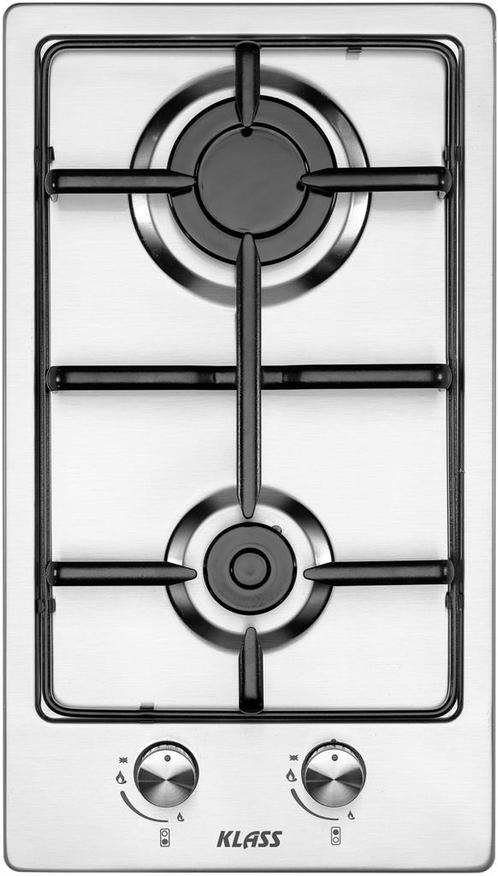 Klass inbouw gaskookplaat - 2 pits - RVS - 305 x 510 mm, Watersport en Boten, Bootonderdelen, Ophalen of Verzenden